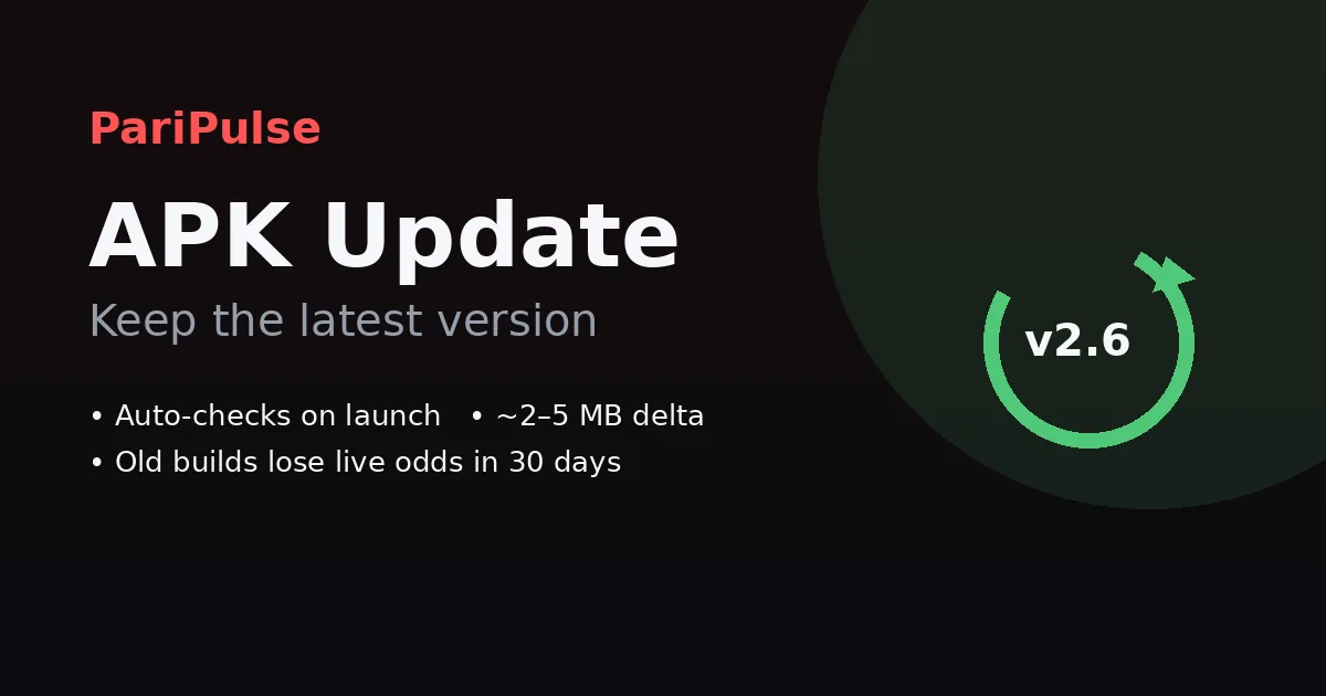 تحديث PariPulse APK — حافظ على أحدث إصدار Android بالتحديث التلقائي وتنزيل تفاضلي صغير